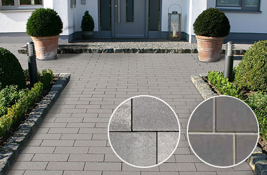 bauXpert Großpflaster Format 30 x 15 cm, Dicke 6 cm, mit Fase, mit Abstandhaltern Ausführung: graphit